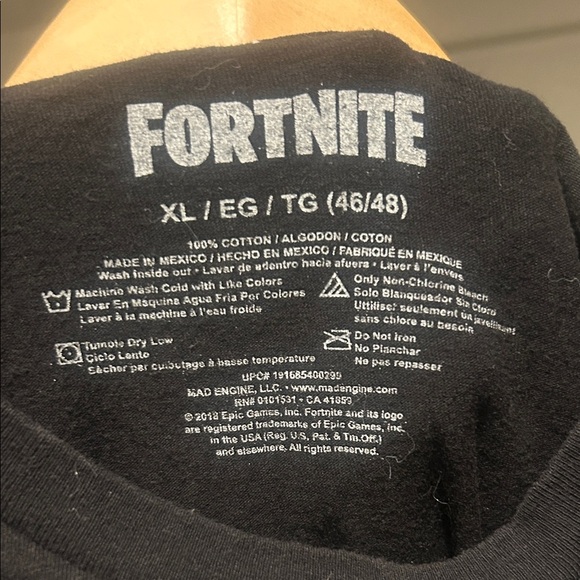 Fortnite Black Graphic Tee for Men - Picture 3 of 4
